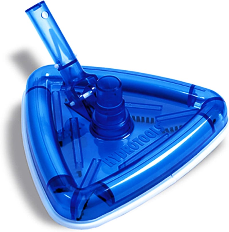 سويم لاين رأس شفط حوض سباحة من شركة Swimline HydroTools على شكل مثلث شفاف ومزود بوزن، باللون ال��زرق/الأبيض - Image 1