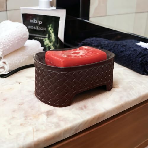 c s m CSM Soap Holder Stand Self Draining Soap Dish Holder Soap Box for Shower for Bathroom, Kitchen, Bathtub, Wash basins (Multicolor, Plastic) - Set of 2 - Image 5