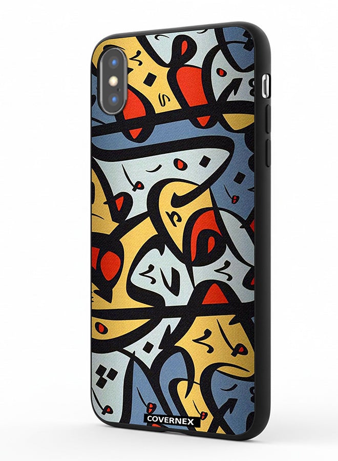 Covernex Apple iPhone Xs Protective Case Cover Printed Featuring Abstract Arabic Calligraphy Art - Image 1