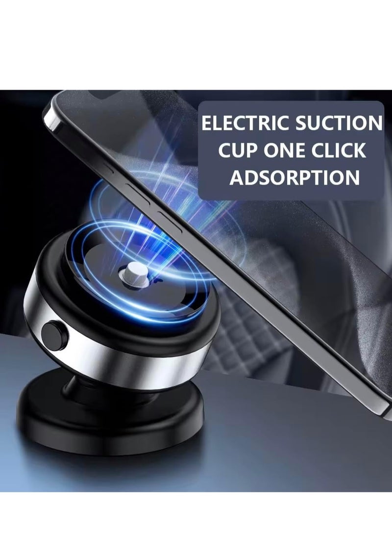 Magnetic Suction Phone Holder – 360° Rotation Car, Mirror & Gym Phone Mount for Metal & Glass Surfaces (Silver) - Image 5