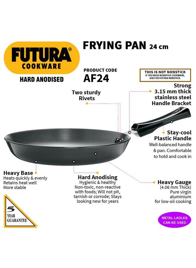 Hawkins Futura 24 cm Frying Pan, Hard Anodised Fry Pan, Black (AF24) - Image 2