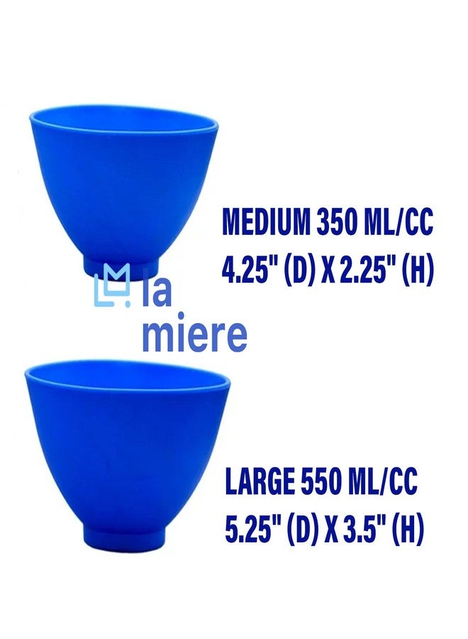 LA MIERE وعاء خلط الأسنان الأزرق الداكن من لا مير، لخلط اللصقات - متوسط 4.25 بوصة (قطر) × 2.25 بوصة (ارتفاع) 350 مل/سم مكعب - Image 3