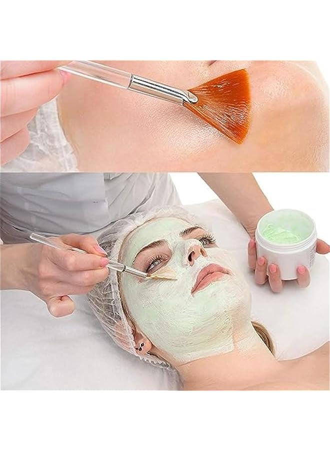 MOXO 16 Pcs Makeup Brush Fan Brushes for Facials Fan Mask Brushes Soft Facial Mask Applicator Brushes for Peel Glycolic Acid Mask - Image 5