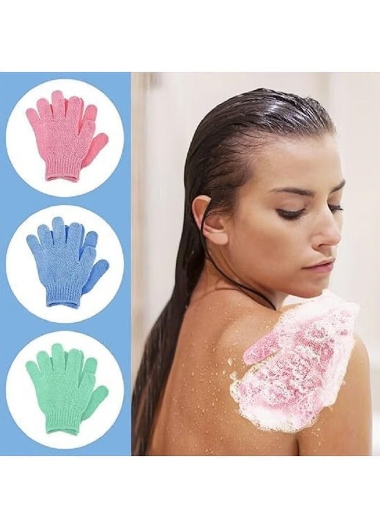 Exfoliating Gloves - Bamboo Exfoliating Bath Gloves - Bath Loofah - Body Scrub for Bathing - Removes Ingrown Hairs and Dead Skin - Image 3