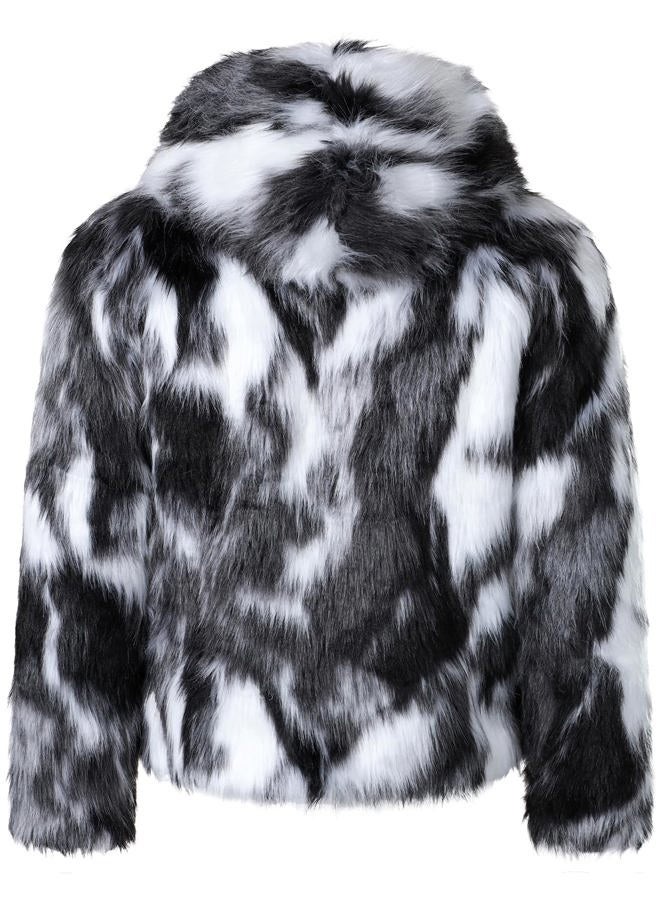 FANARCHER Men's Winter Luxury Overcoat Faux Fur Hoodie Coats Long Sleeve Jackets Parka Outwear - Image 4