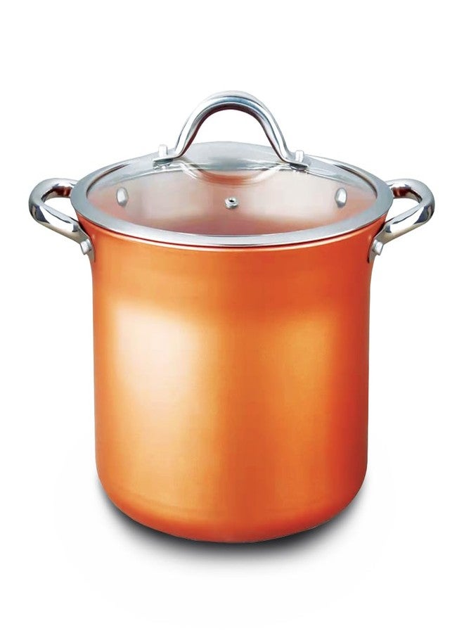 Concord Cookware قدر طهي كونكورد 7 كوارت من النحاس غير اللاصق، سلسلة أواني الطهي من النحاس والسيراميك (متوافق مع المواقد الحثية) - Image 1