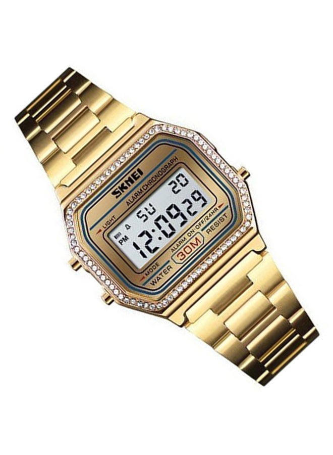 SKMEI Women's Stainless Steel Digital Watch 1474  - Image 3