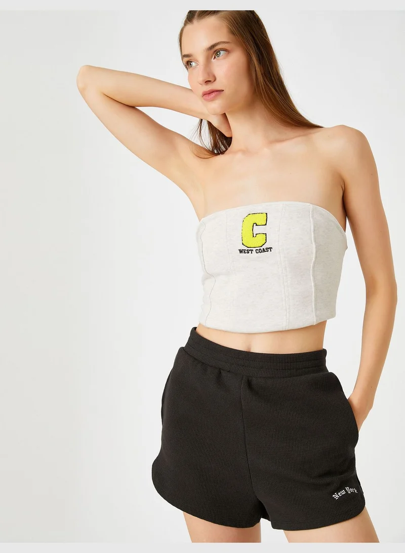 KOTON Slogan Printed Shorts