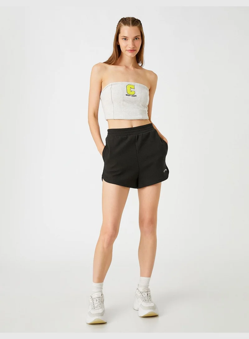 KOTON Slogan Printed Shorts