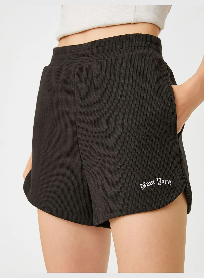KOTON Slogan Printed Shorts