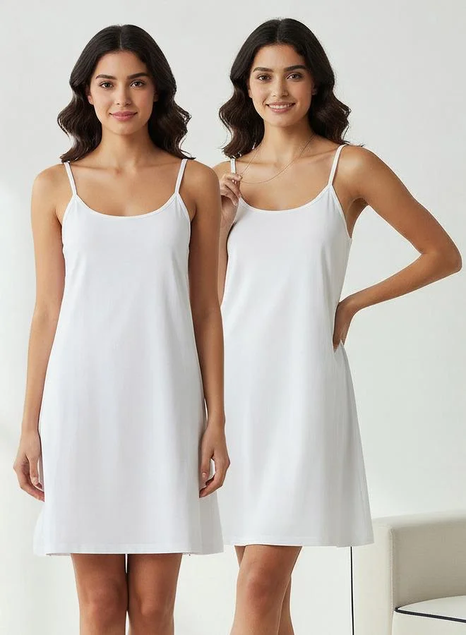 سبلاش فيڤ طقم من قطعتين - فستان انزلاقي بحزام قابل للتعديل