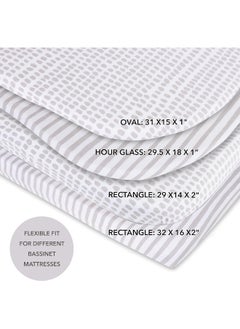 Ely's & Co. Ely's & Co. Waterproof Bassinet Sheet, No Need for Bassinet Mattress Pad Cover, 2 Pack Taupe Splash Stripes, Unisex for Baby Boy and Baby Girl  - Image 2