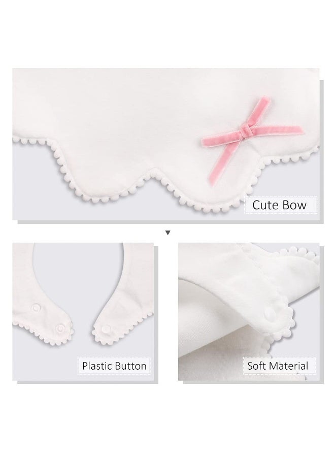 JANGANNSA 3 PCS Flower Baby Bibs Infant Burp Clothes for Baby Girls Saliva Towel Cotton Infant Toddler Girls Bibs(3 PCS -B) - Image 5