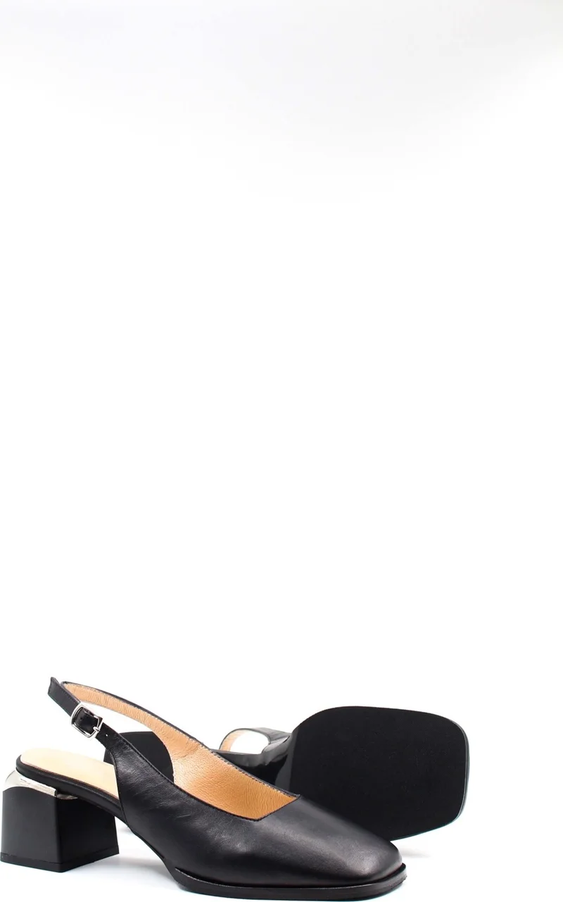 Fast Step Leather Women's Thick Heeled Shoes 010ZA8558