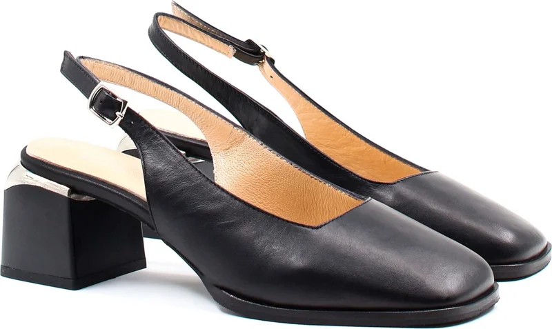 Fast Step Leather Women's Thick Heeled Shoes 010ZA8558