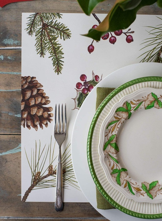 Hester & Cook Winter Collage Paper Placemat, 18 Sheets - Image 3