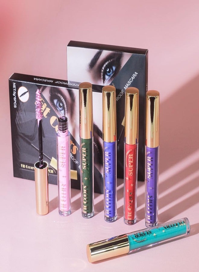 Petansy Fiber Lash Mascara - 6 Colors Waterproof Long-Lasting Charming Eye Lash Set for Eyelashes - Image 5