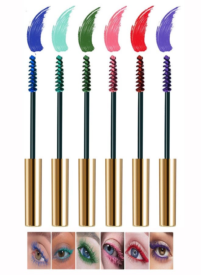 Petansy Fiber Lash Mascara - 6 Colors Waterproof Long-Lasting Charming Eye Lash Set for Eyelashes - Image 1