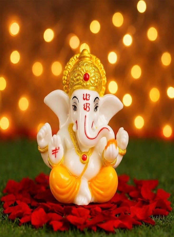 SVGG DECORS Ganesha Idol Car Dashboard IdolGanesha Murti Ganpati Idol for Home Decor Puja Lord Ganesh Statue Gift for Office Desk Puja Room Figurine(Ganesha-01) - Image 2