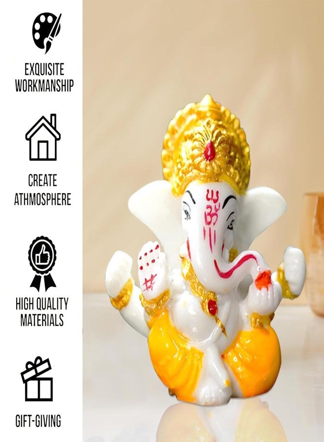 SVGG DECORS Ganesha Idol Car Dashboard IdolGanesha Murti Ganpati Idol for Home Decor Puja Lord Ganesh Statue Gift for Office Desk Puja Room Figurine(Ganesha-01) - Image 5