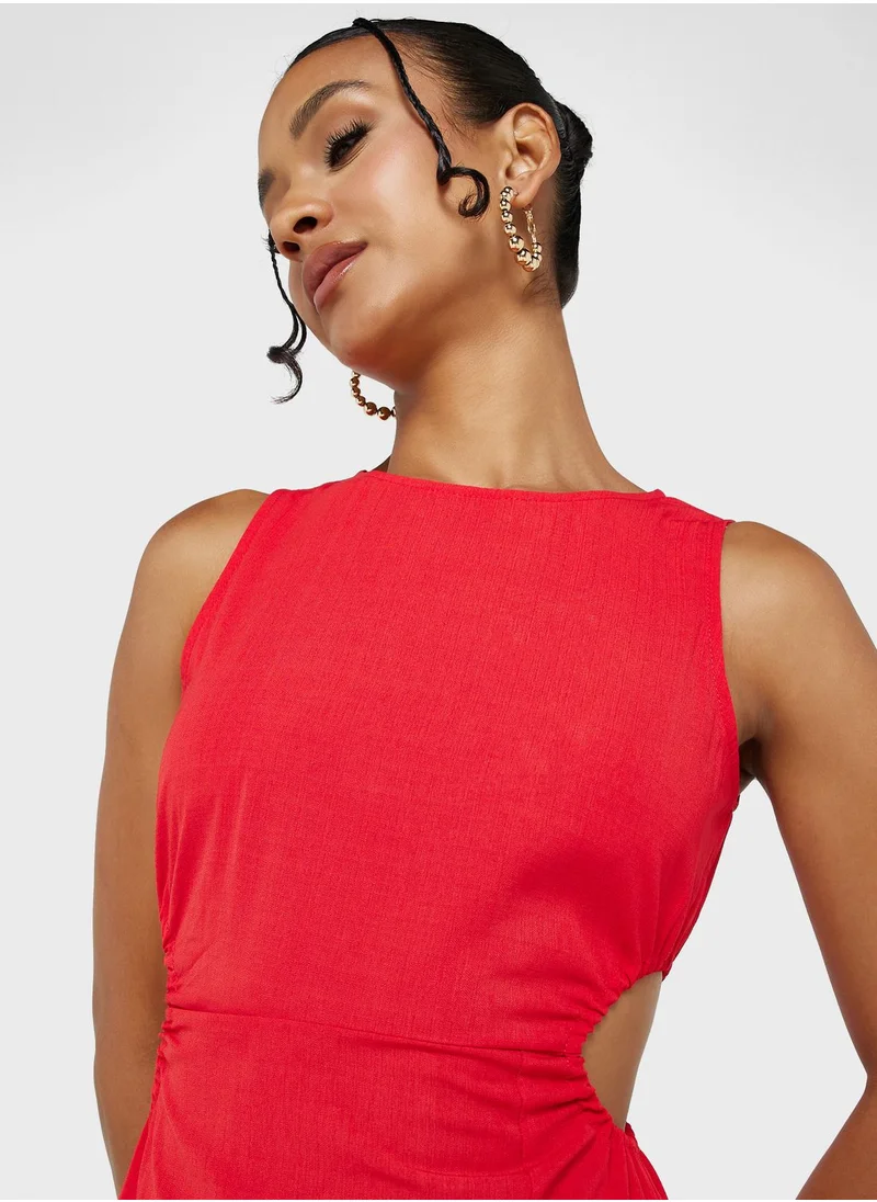 Ginger Cut Out Detail A Line Dress