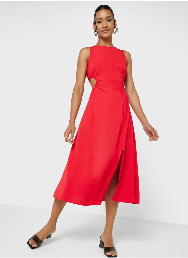 Ginger Cut Out Detail A Line Dress