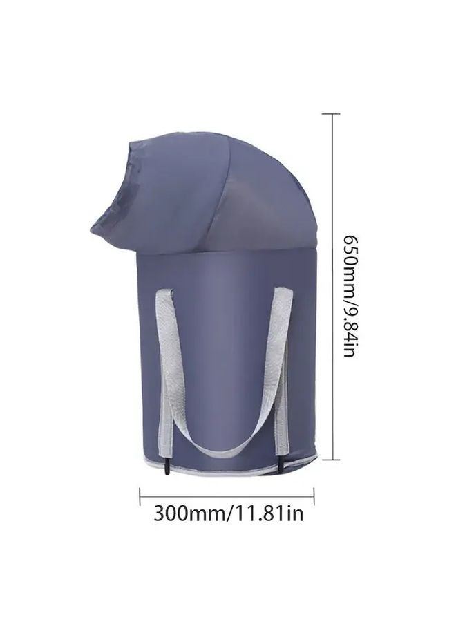Sky Blue Portable Foldable Foot Soaking Tub 30x35 High Deep Calf Heat Resistant Durable - Image 3