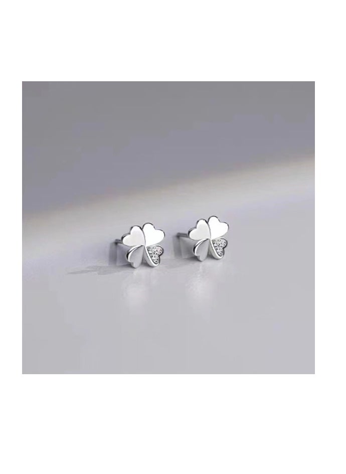 xozgdovg Four-leaf clover screw buckle earrings Fashion everything earrings  - Image 2
