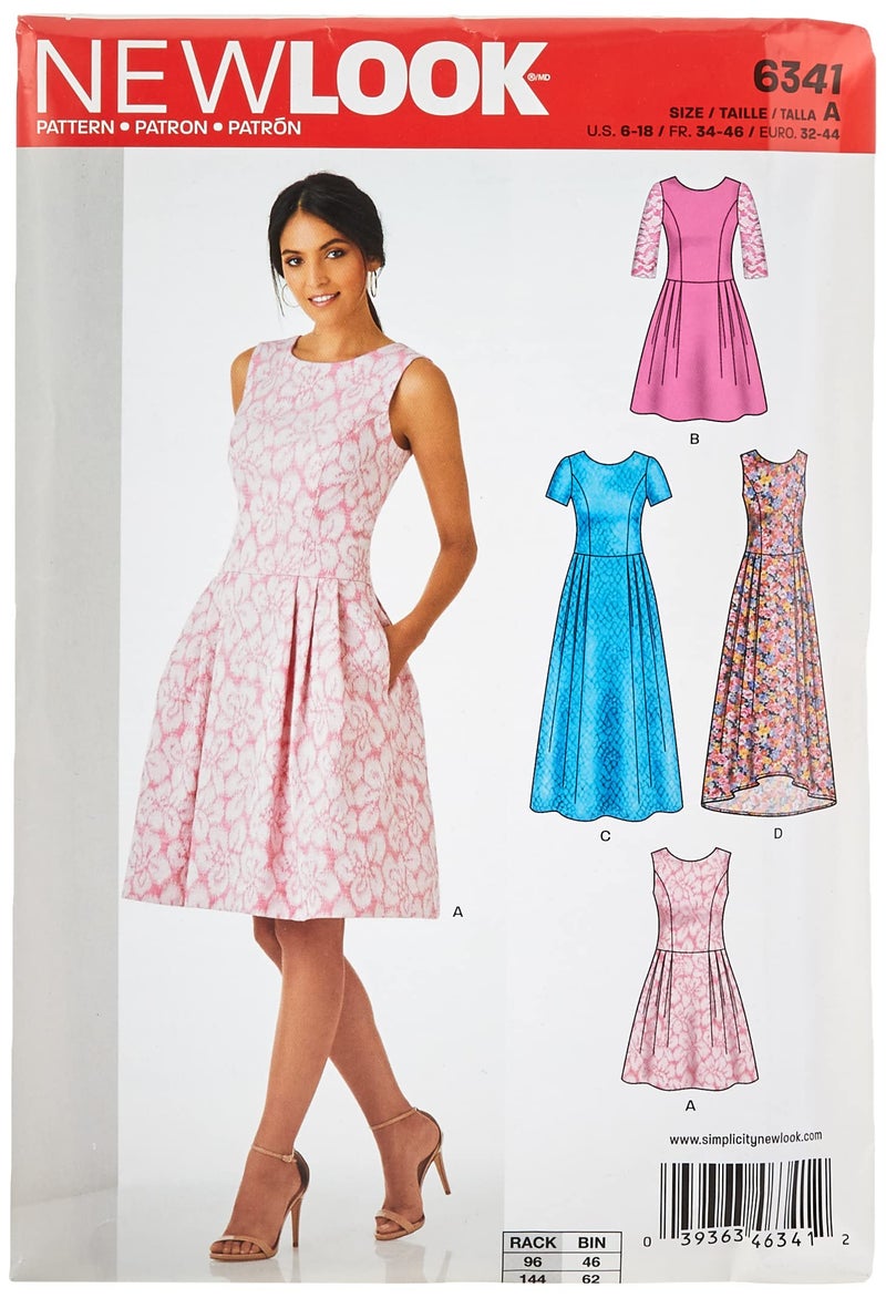 Simplicity New Look Patterns UN6341A Misses' Dress, A (6-8-10-12-14-16-18) - Image 1
