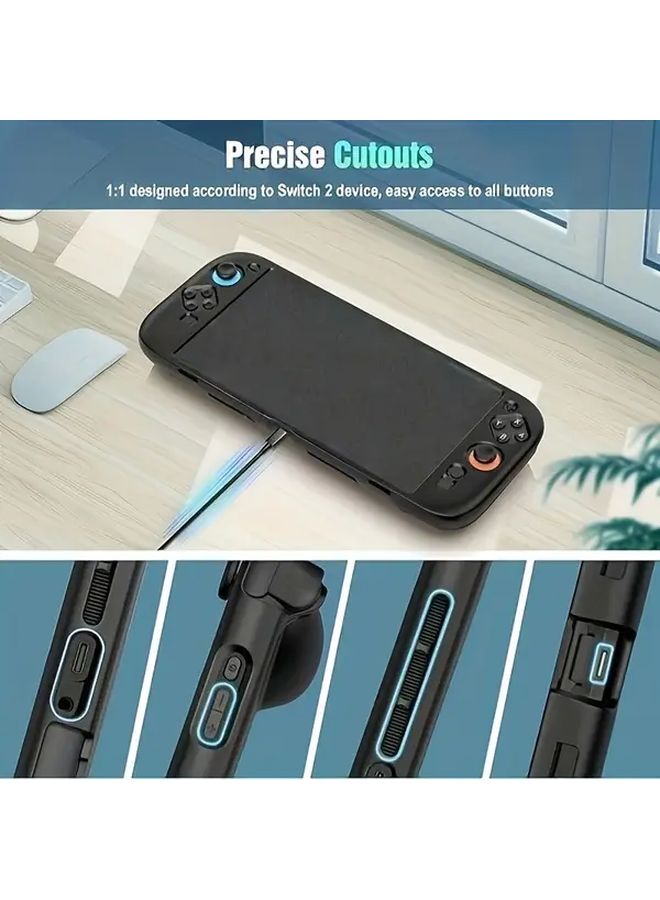 حافظة واقية زرقاء لجهاز Nintendo Switch 2 مع قبضة مضادة للانزلاق وحماية من السقوط - Image 3