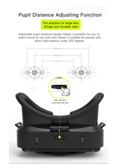 في آر شينيكون VR 3D الواقع الافتراضي سماعة مع وحدة تحكم للأفلام والألعاب الأسود  - Image 3