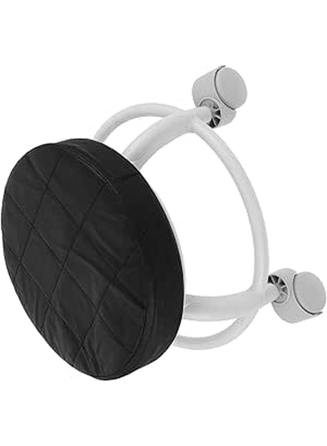 Portable Rolling Pedicure Stool With Wheels Compact Dark Color Spa Stool For Salon And Home Use - Image 1