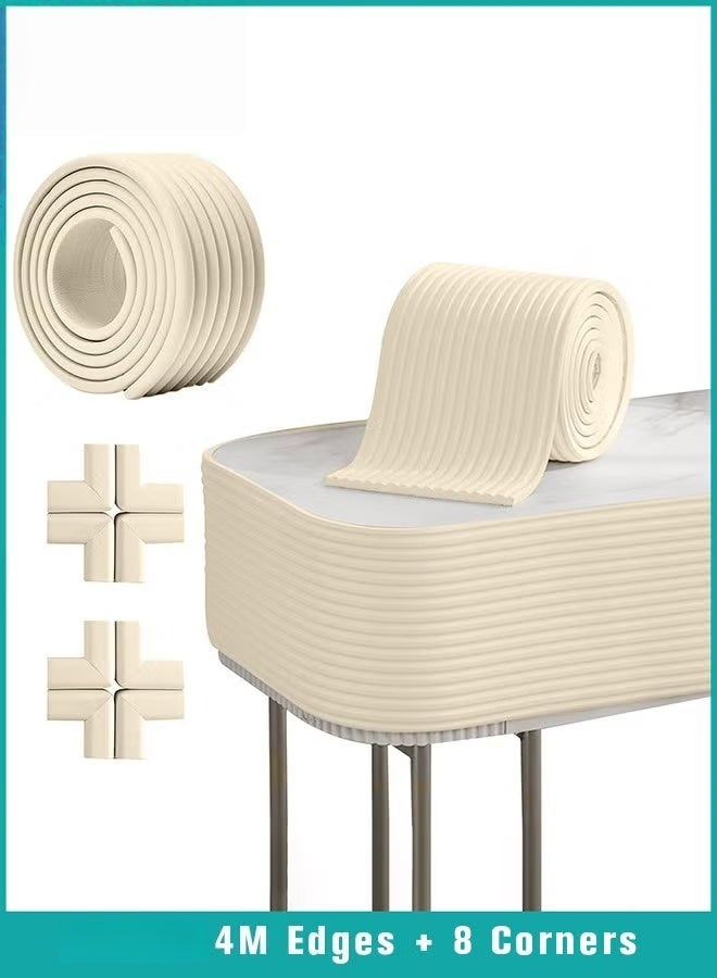 HOOKOR Baby Proofing Edge and Corner Guard Protector Set For Furniture or Tables 4m Edges & 4 Foam Corners - Image 1