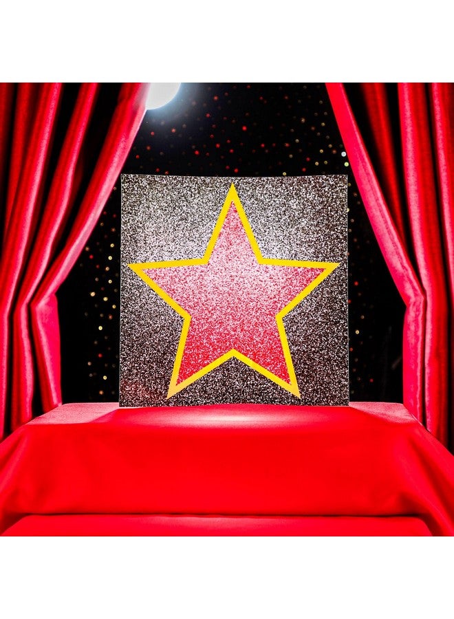 Geyee 100 Sheets Star Stickers Decor Movie Star Red Carpet Stickers With Black Marker Movie Theme Party Decorations Set Walk Star Stickers Boulevard Star For Red Carpet Party Movie Night Decorations - Image 5