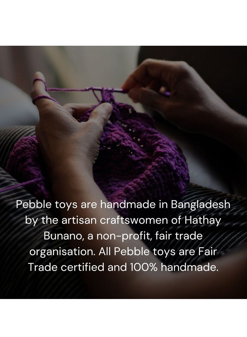 Pebble Pebble Handmade Monster Crochet Fair Trade Imaginative Expressive Premium Stuffed Animal Soft Plush Toy- Gift for Kids- Easily Washable toy for little babies  - Image 5