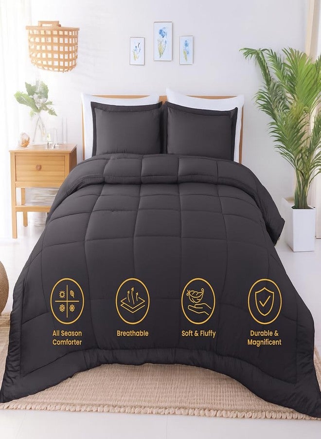 Utopia Bedding Queen Comforter Set - 3 Piece Grey Comforters Queen Size Bed Set - Down Alternative Duvet Insert Includes 1 All Season Comforter (88 x 88 in) and 2 Pillow Shams (20 x 26 in) - Image 2