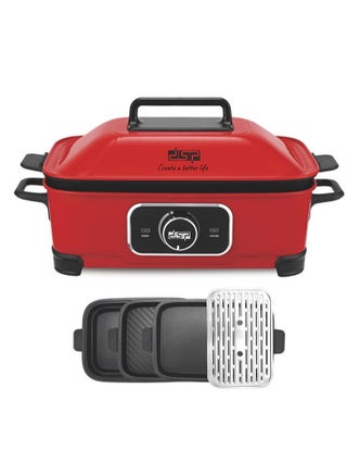 4*1 Electric Cooker Multifunctional Kitchen Separate pots structures Safe to use and easy to clean Functions Frying Grilling Steaming Boiling and cooking in soup pot Overheat protection 1400W - pzsku/Z14B2CD725A6997015883Z/45/_/1728979175/f05d45f9-c5a4-4439-93a3-98f716b427a4