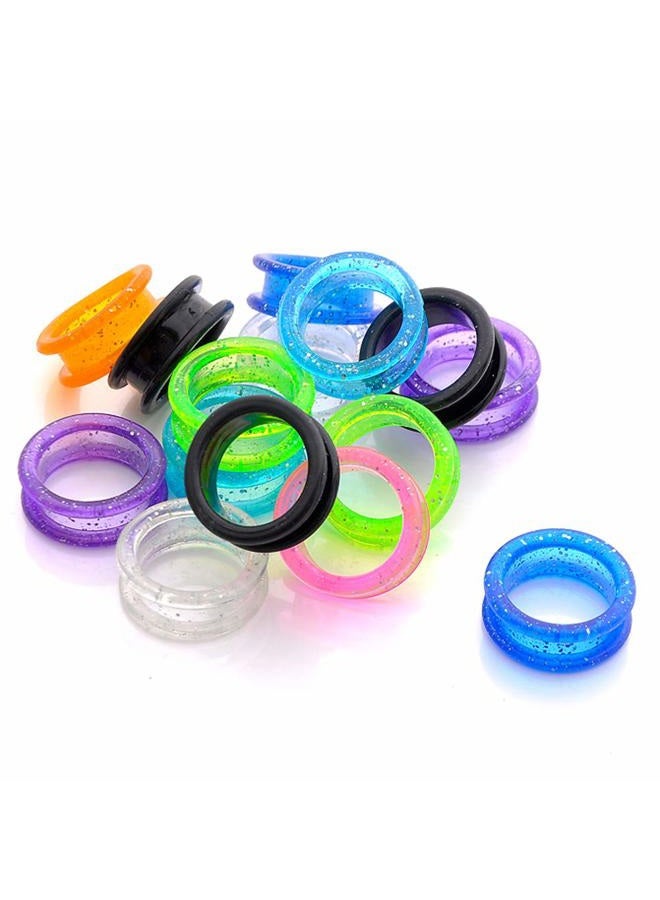 Luzen 12Pcs Soft Silicone Scissors Finger Rings Grips Inserts Grooming Shear Thumb Inserts Finger Protector Ring Scissor Accessories for Barber Hair Cutting Scissors Pet Shears, Random Color - Image 1