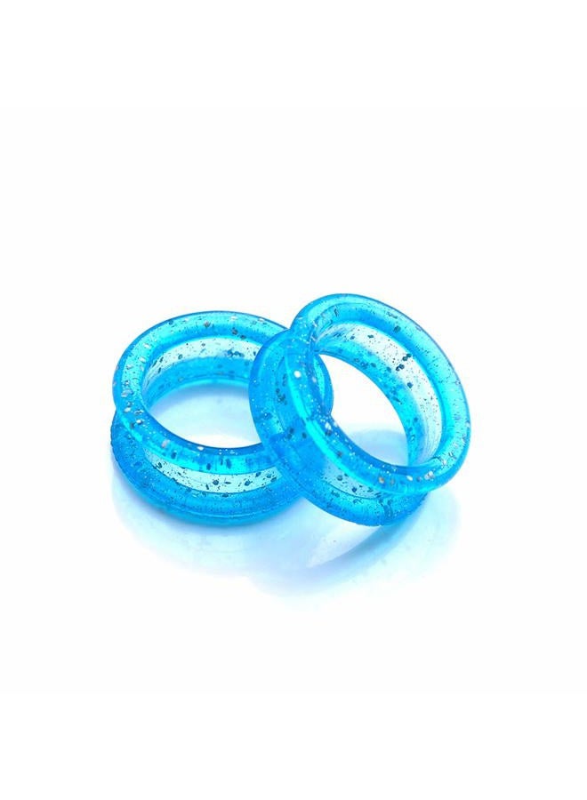 Luzen 12Pcs Soft Silicone Scissors Finger Rings Grips Inserts Grooming Shear Thumb Inserts Finger Protector Ring Scissor Accessories for Barber Hair Cutting Scissors Pet Shears, Random Color - Image 4
