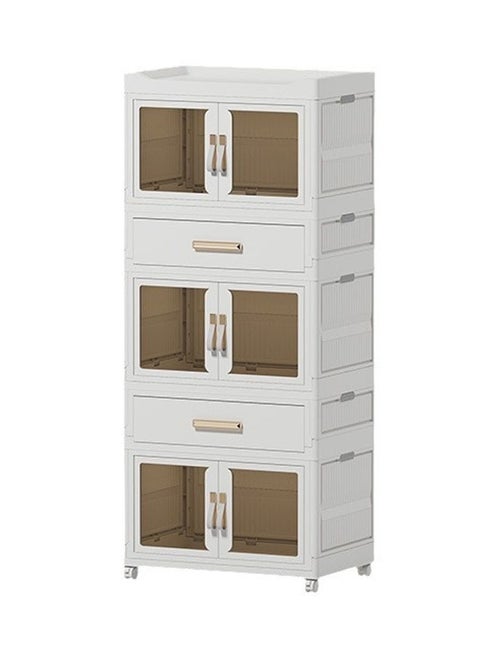 3 Layers Clear Folding Storage Boxes with 3 drawers