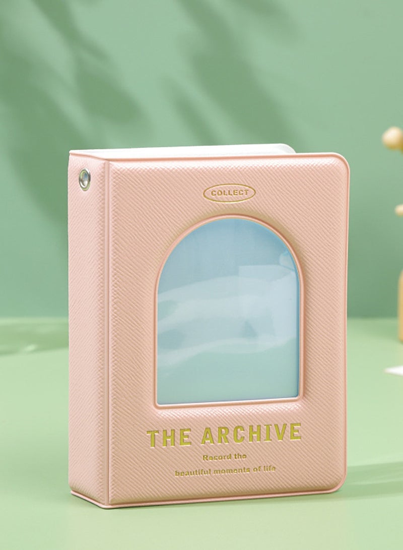 Generic 40-Pieces Storage Book Business Card Holder Photo Album 3 Inches Pink  - Image 1
