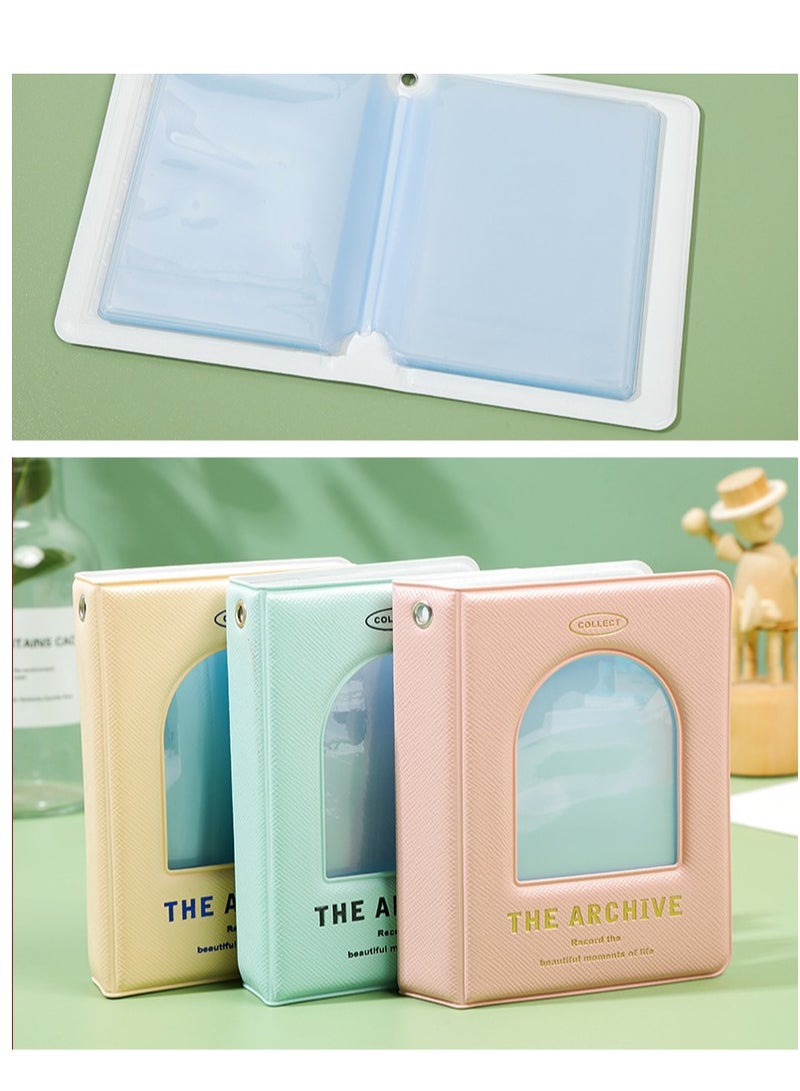 Generic 40-Pieces Storage Book Business Card Holder Photo Album 3 Inches Pink  - Image 2