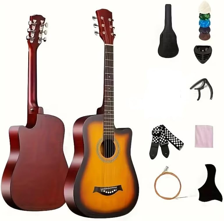 MegArya 38 Inch Beginner Guitar Combo - Sunburst - Image 1