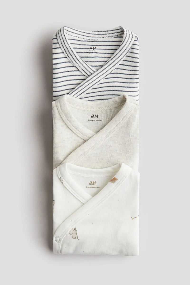 H&M 3-Pack Wrapover Bodysuits