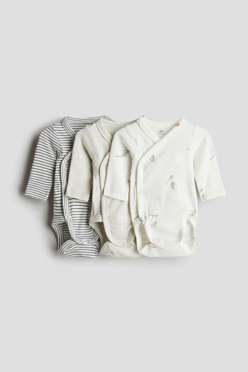 H&M 3-Pack Wrapover Bodysuits