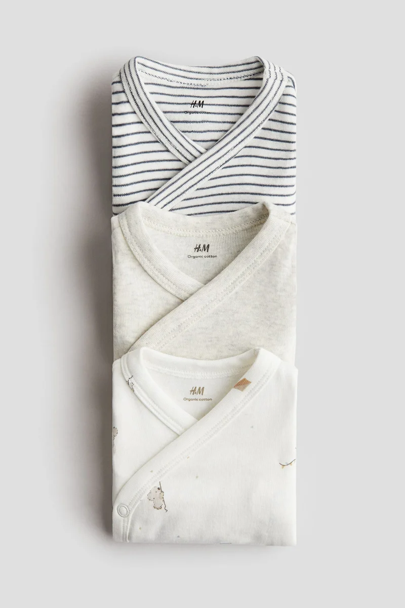 H&M 3-Pack Wrapover Bodysuits