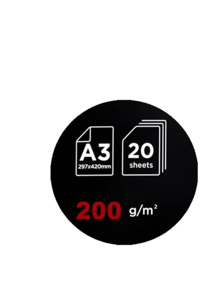 JOJO Jojo Super Glossy Waterproof Photo Paper, 20 Sheets, A3 Size  - Image 2
