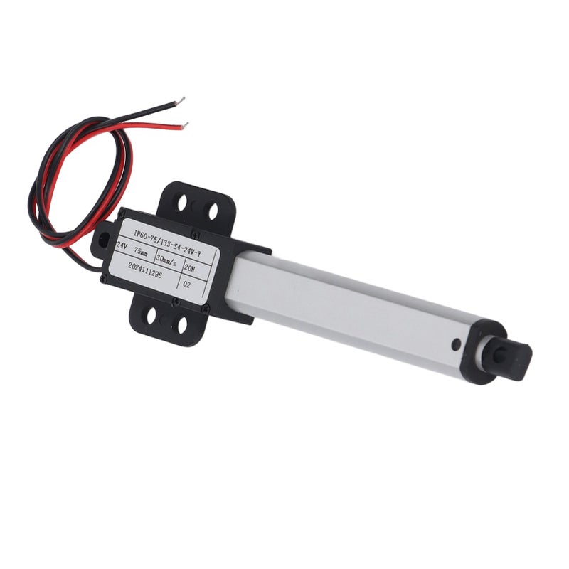 Mini Linear Actuator with Wings 24V DC Automatic Telescopic Electric Linear Actuator 20N Thrust 75mm Stroke 30mm/s Speed - Image 2