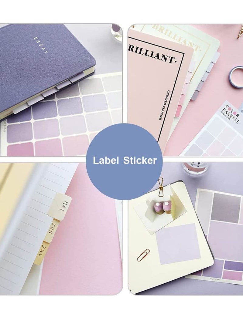 SYOSI مجموعة شريط واشي، 4 ألوان، 76 قطعة من ملصقات الملصقات المنقطة الملونة اللطيفة، 16 ورقة متعددة التصميم مستديرة ومربعة للمخططين، سجل القصاصات، اليوميات، المذكرات، الحرف اليدوية، تزيين الهدايا - Image 2