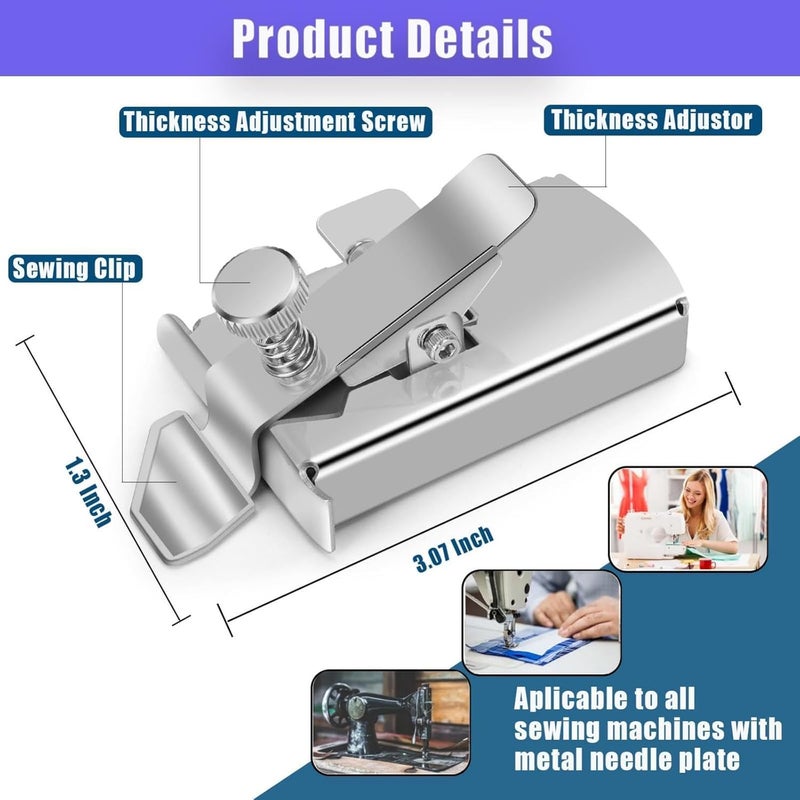 Xfopz Xfopz Magnetic Seam Guide for Sewing Machine Multifunctional Hem Guide with Clip Universal Sewing Machine Attachment  - Image 5